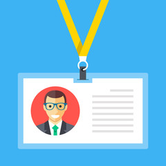 Id Card, Employee Badge, Driver's License Icon Modern Flat Design 240x240 Id Card, Employee Badge, Driver's License Icon Modern Flat Design