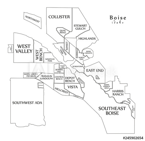 500x486 Modern City Map