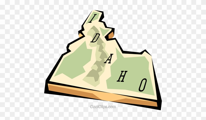 840x493 Idaho State Map Royalty Free Vector Clip Art Illustration