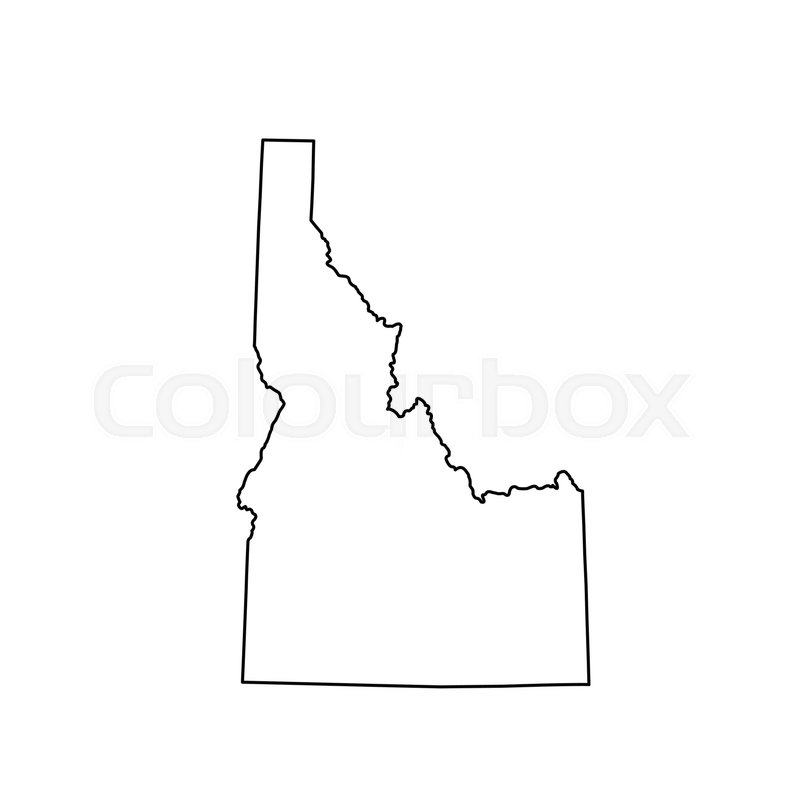 800x800 Map Of The U S State Idaho Vector Stock Vector Colourbox
