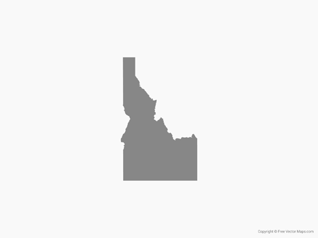 460x345 Vector Map Of Idaho