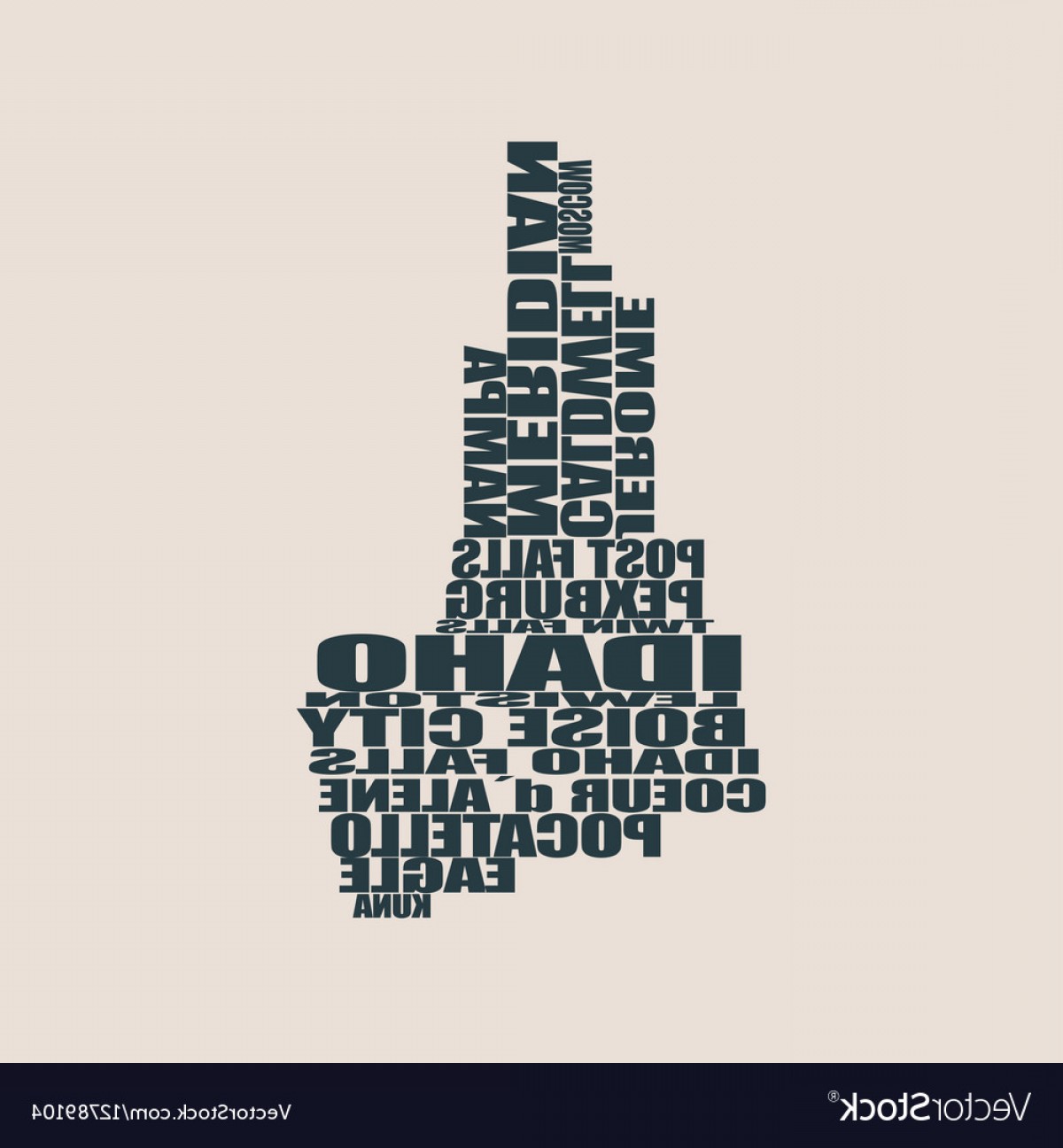 1200x1296 Word Cloud Map Of Idaho State Vector Soidergi