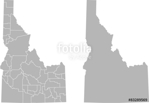 500x347 Map Of Idaho Stock Image And Royalty Free Vector On Fotolia