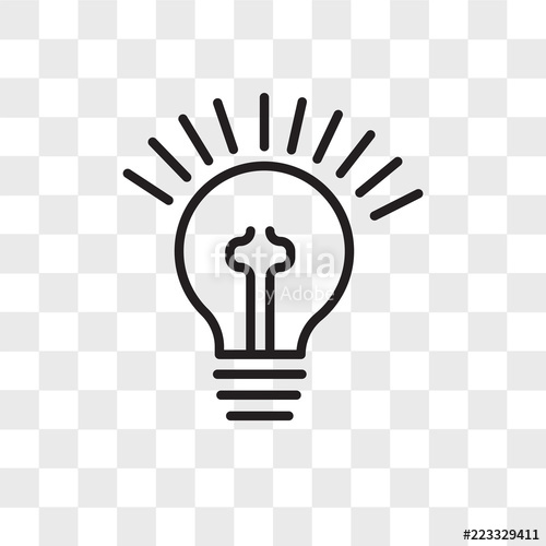 500x500 Idea Vector Icon Isolated On Transparent Background, Idea Logo