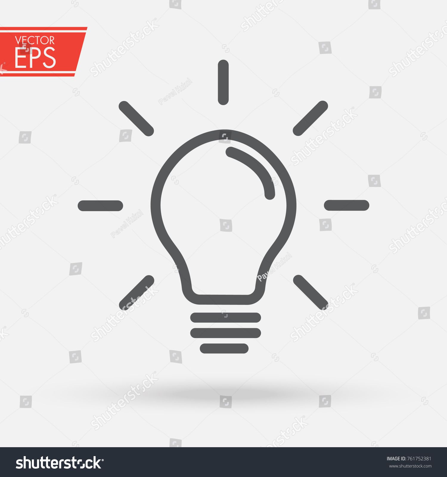 1500x1600 Light Bulb With Rays Shine Icon Vector, Isolated On White
