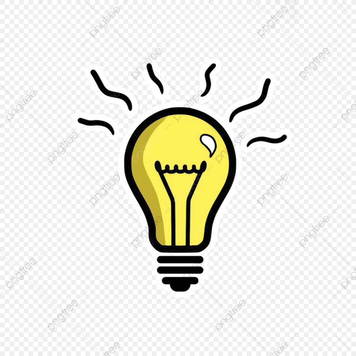 1200x1200 Lamp Bulb Lights Idea Vector Yellow, L Bulb, Lights Png