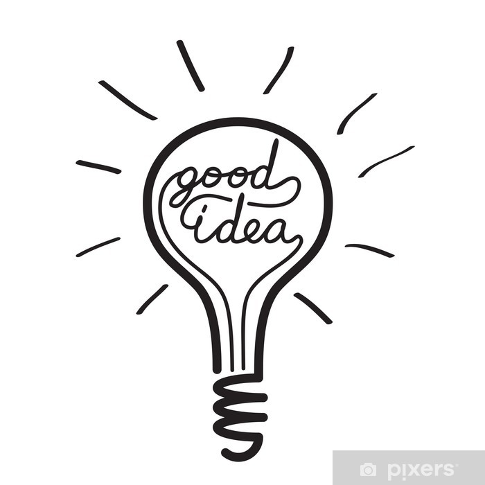 700x700 Light Bulb Idea Vector Wall Mural