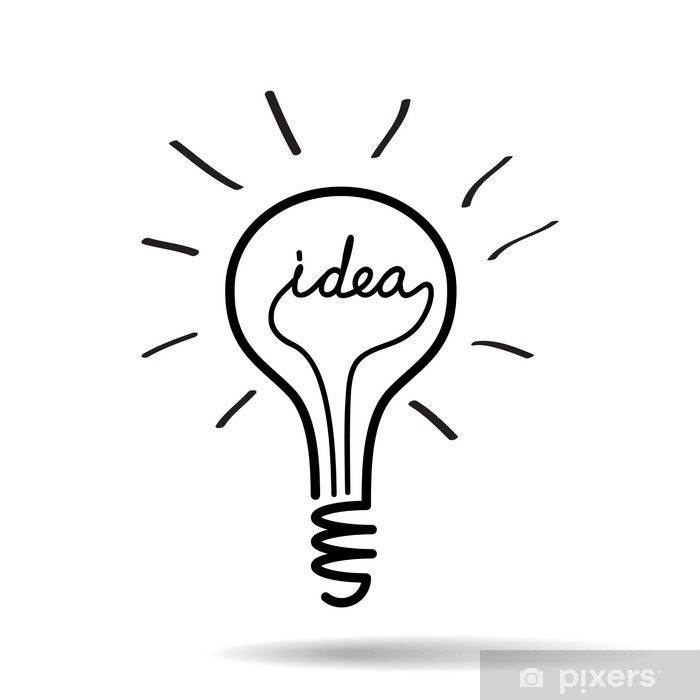 700x700 Light Bulb Idea Vector Wall Mural We Live To Change