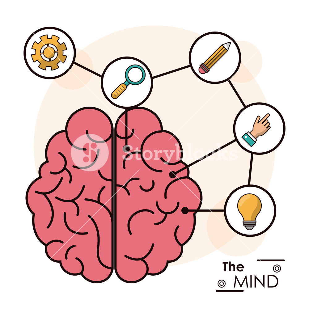 1000x1000 The Mind Human Brain Memory Smart Creative Idea Vector