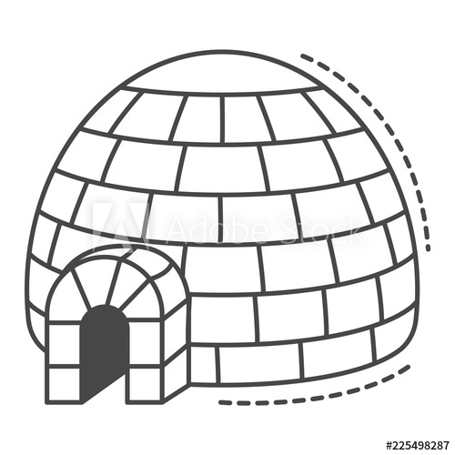 500x500 Alaska Igloo Icon Outline Alaska Igloo Vector Icon For Web Design