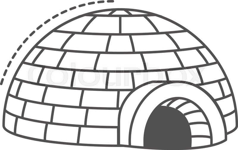 800x506 Igloo Icon Outline Igloo Vector Icon Stock Vector Colourbox