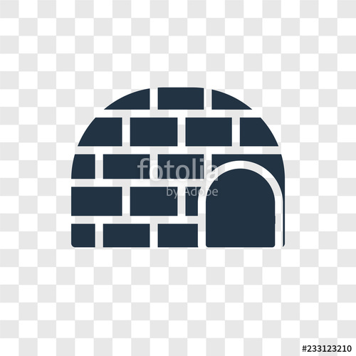 500x500 Igloo Vector Icon Isolated On Transparent Background, Igloo