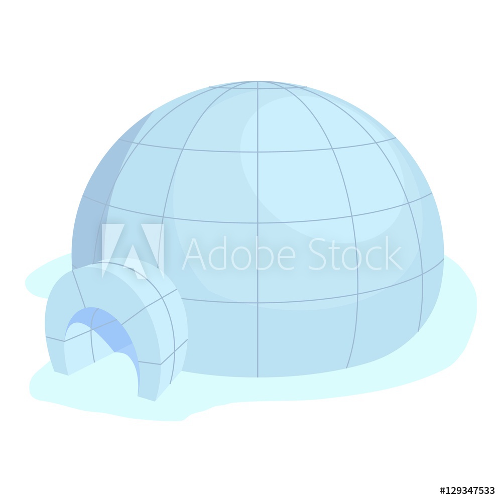 1000x1000 Photo Art Print Igloo Icon Cartoon Illustration Of Igloo Vector