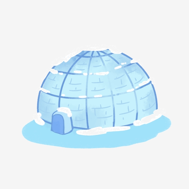 640x640 Ice House Vector Material, Ice Cube, Antarctic, Igloo Vector