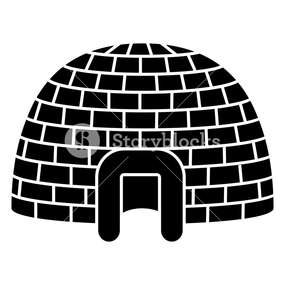 1000x1000 Ice Igloo Icon Simple Illustration Of Ice Igloo Vector Icon