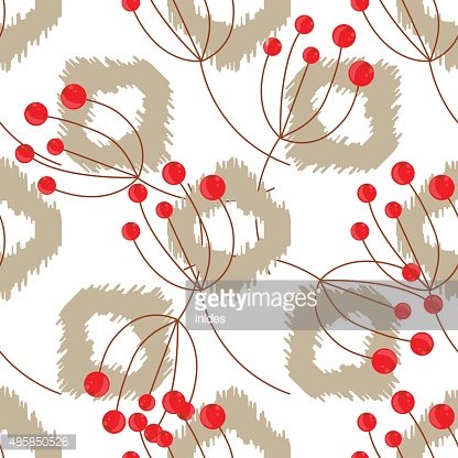 416x416 Ikat Vector Seamless Pattern With Rowanberry Abstract Geometric