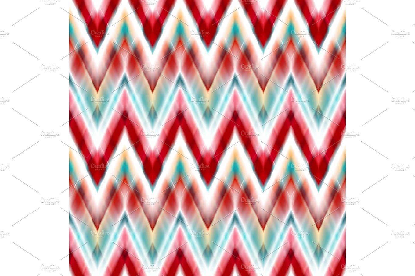 1360x906 Vector Seamless Ikat Ethnic Pattern