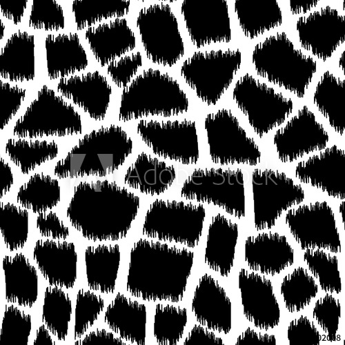 500x500 Black And White Abstract Giraffe Animal Print Ikat Vector Seamless
