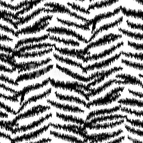 500x500 Black And White Abstract Zebra Animal Print Ikat Vector Seamless