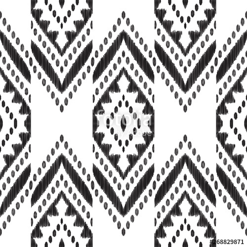 500x500 Chevron Seamless Pattern Black And White Textured Background