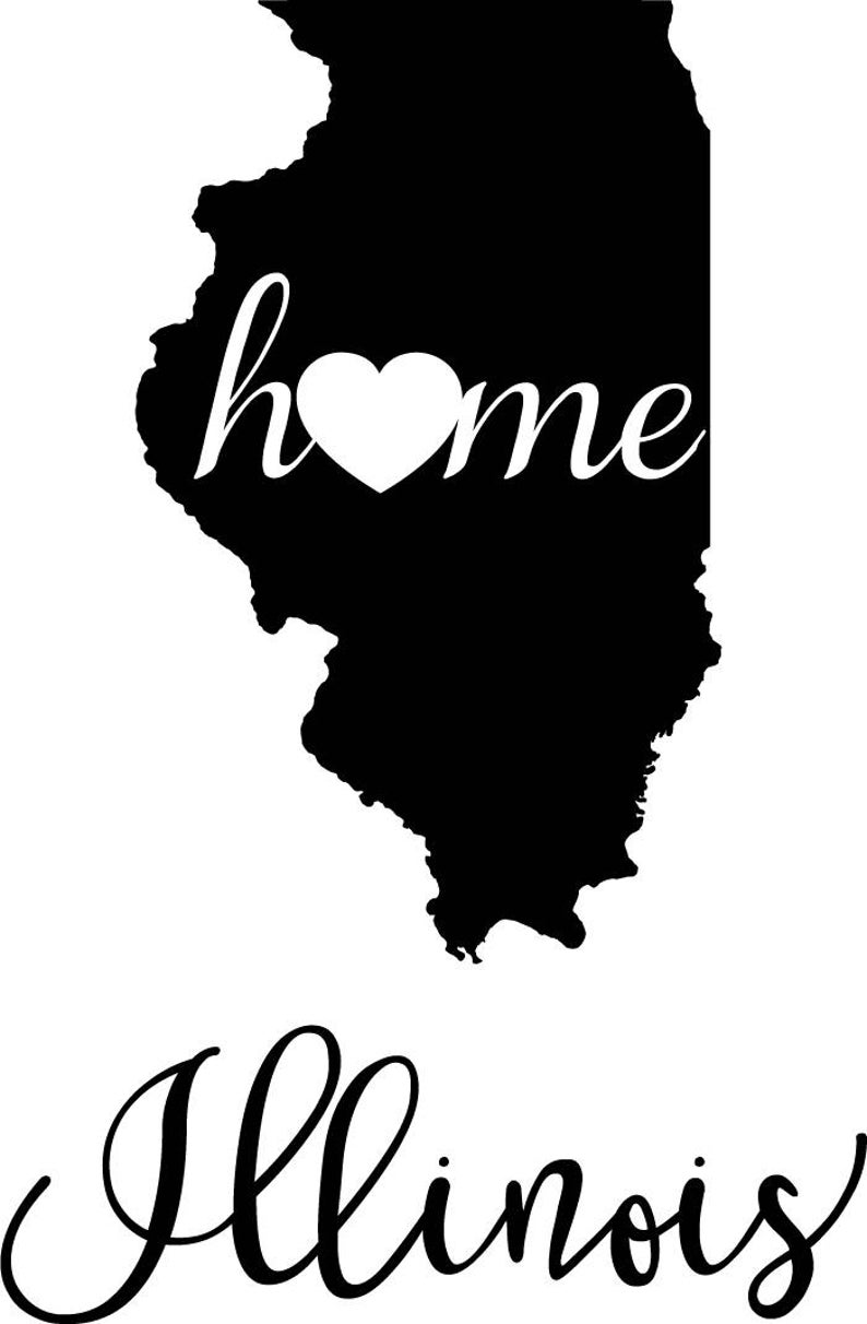 794x1212 Illinois State Map Digital Png Vector Etsy