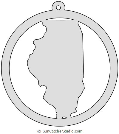 399x450 Illinois Map Outline, Printable State, Shape, Stencil, Pattern
