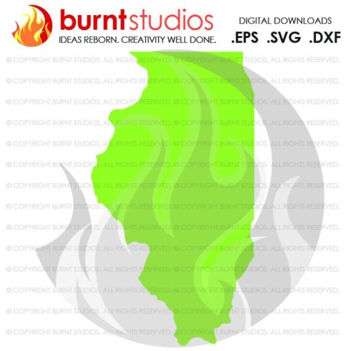 510x510 State Of Illinois Cutting File, Digital Download, Love, Home