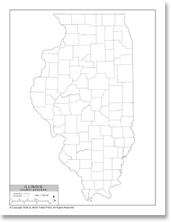 250x321 Political Outline Map Of Illinois With County