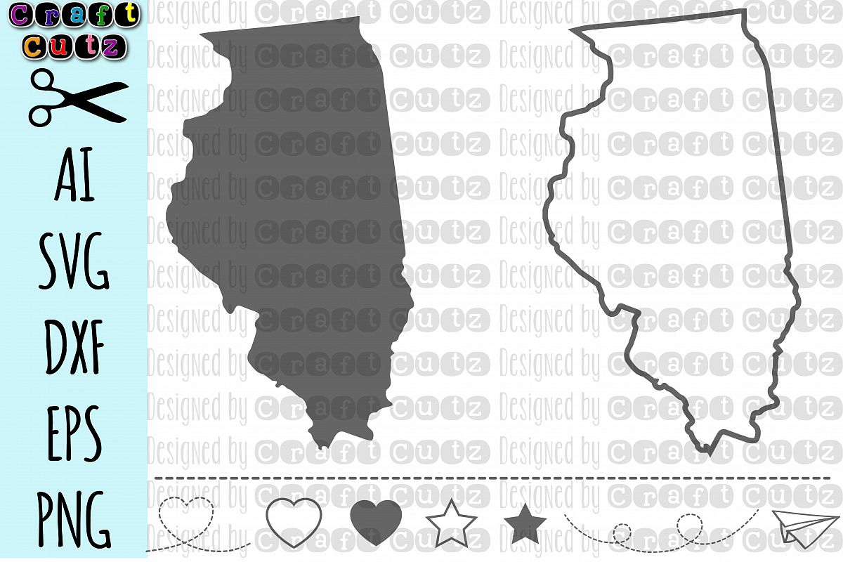 1200x800 Illinois State Files, Illinois Vector, United States State
