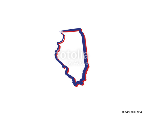 500x400 Illinois Outline Logo Icon Stock Image And Royalty Free