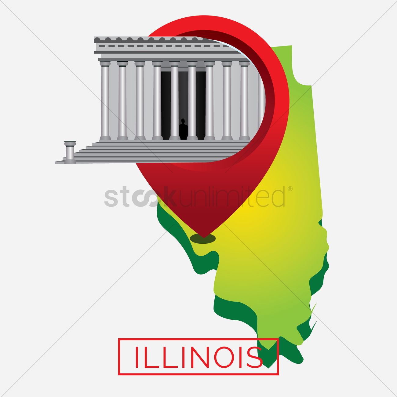 Map Of Illinois State Vector Image 1300x1300 Map Of Illinois State Vector Image