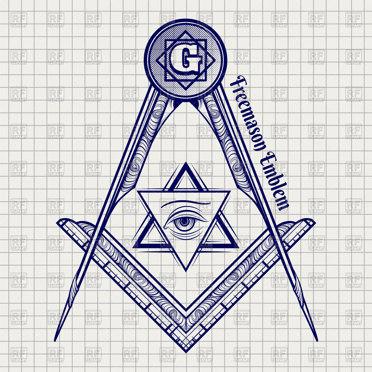 Masonic Sign On Notebook Background, Occult Eye Vector Image 1200x1200 Masonic Sign On Notebook Background, Occult Eye Vector Image
