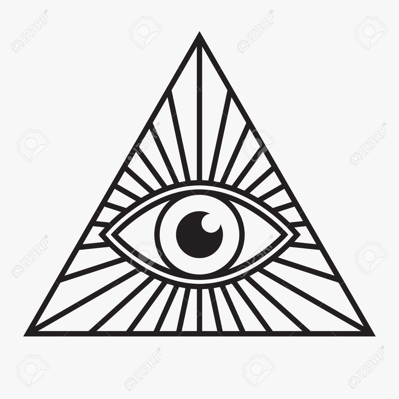 1300x1300 Stock Vector Embrodery Eye Symbol, Illuminati Tattoo, All