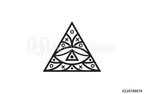 500x327 Triangle Eye Illuminati Symbol, Eye In A Pyramid Vector