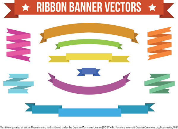 Flat Colorful Ribbon Banner Vectors Free Vector In Adobe 600x438 Flat Colorful Ribbon Banner Vectors Free Vector In Adobe