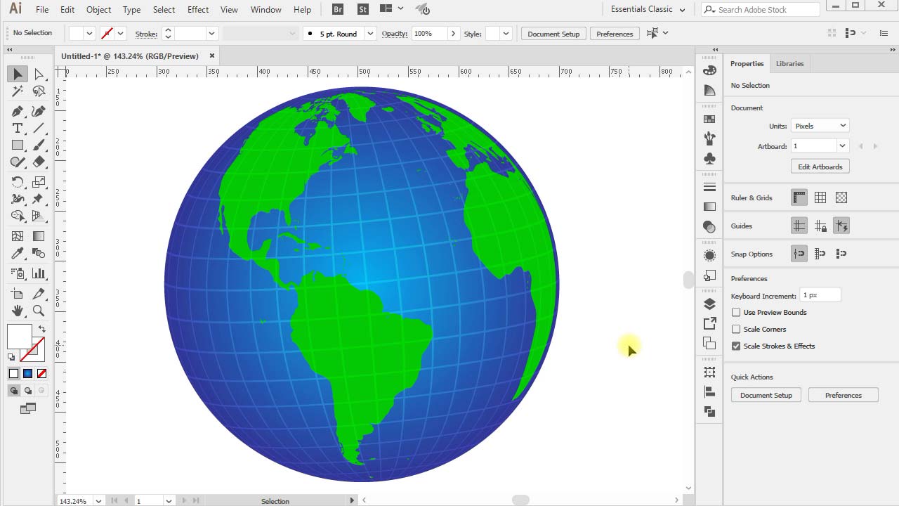 1280x720 Create Vector Globe In Adobe Illustrator Tutorial Creative Alys