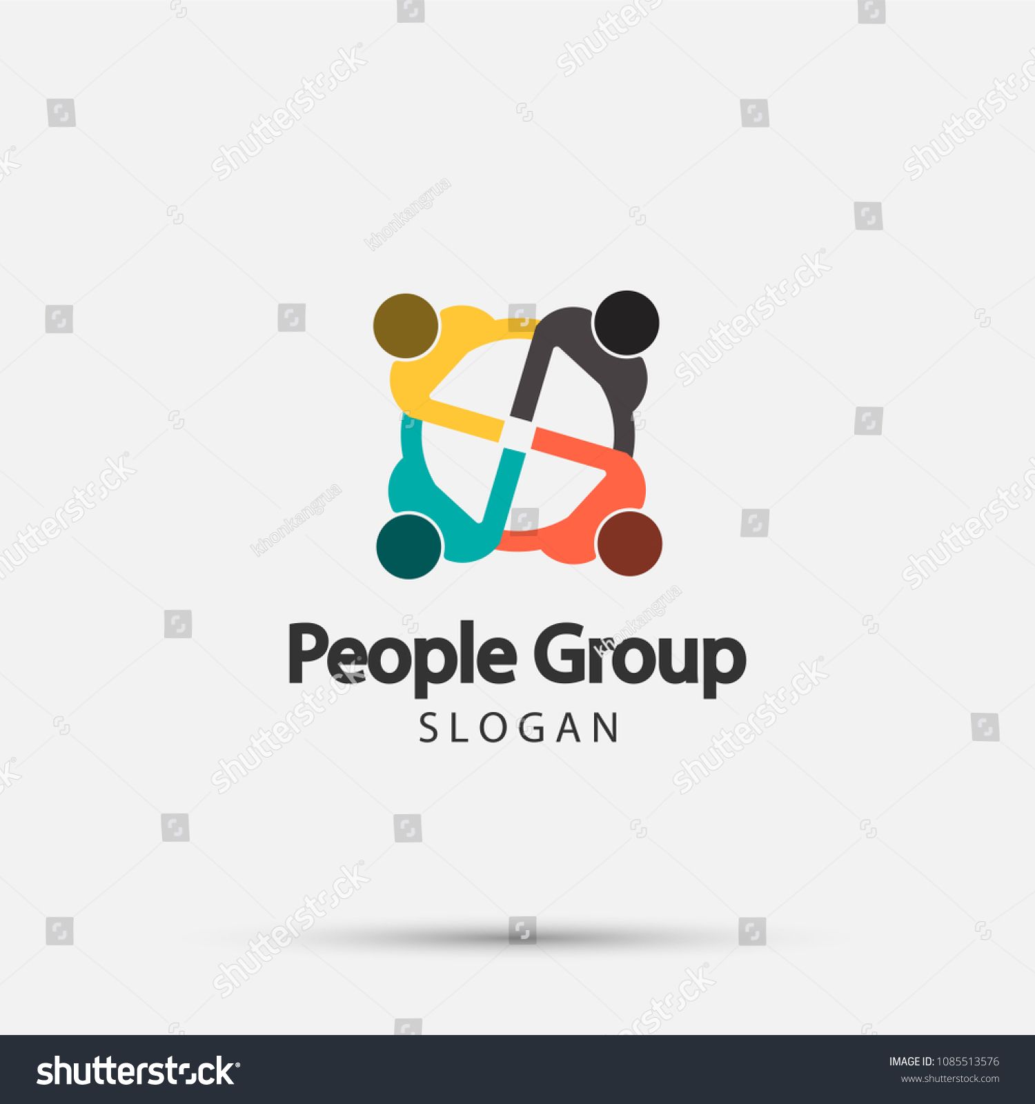 Group Four People Logo Handshake In A Circle,teamwork Icon Vector 1500x1600 Group Four People Logo Handshake In A Circle,teamwork Icon Vector