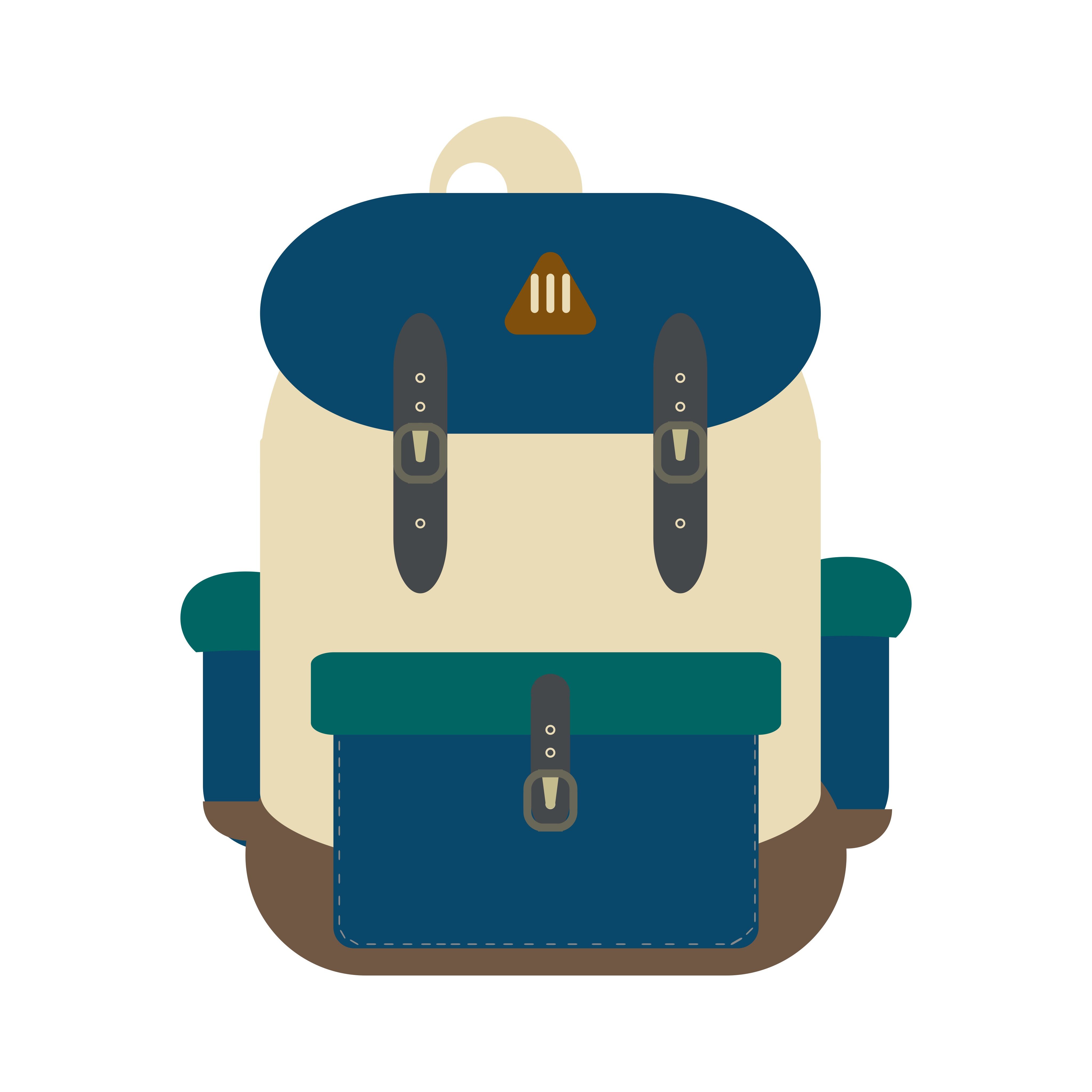 Vector Flat Backpack 4096x4096 Vector Flat Backpack