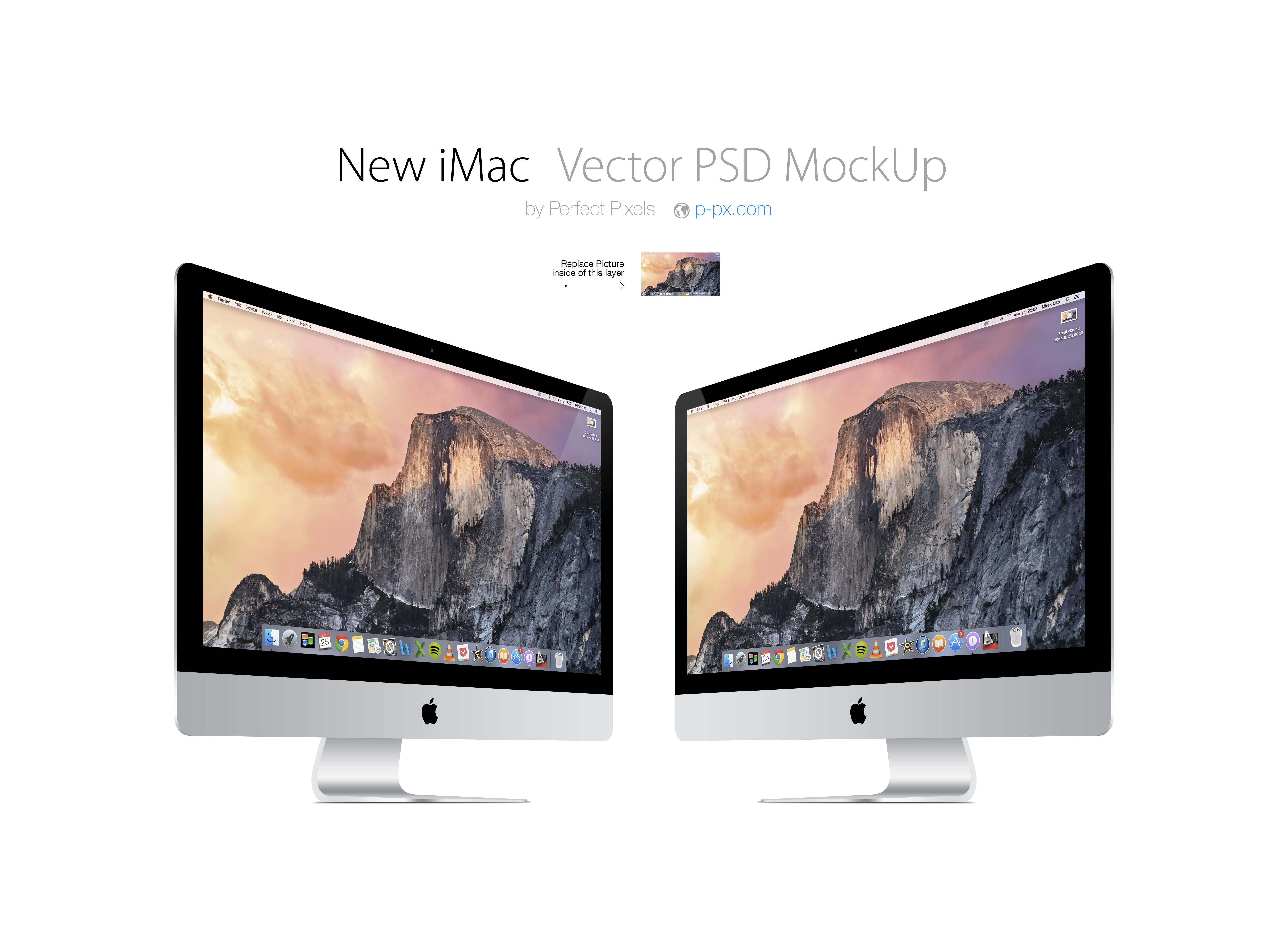 5258x3862 New Imac Views Vector Mockup Perfect Pixels