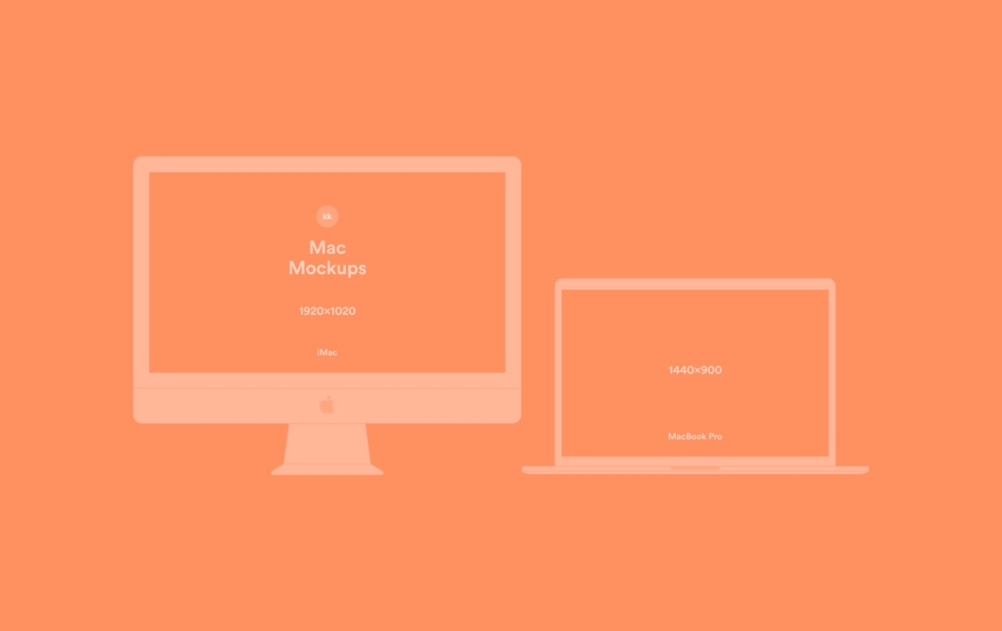 1440x907 Vector Mockups Imac, Macbook, Iphone, Ipad For Sketch Photoshop