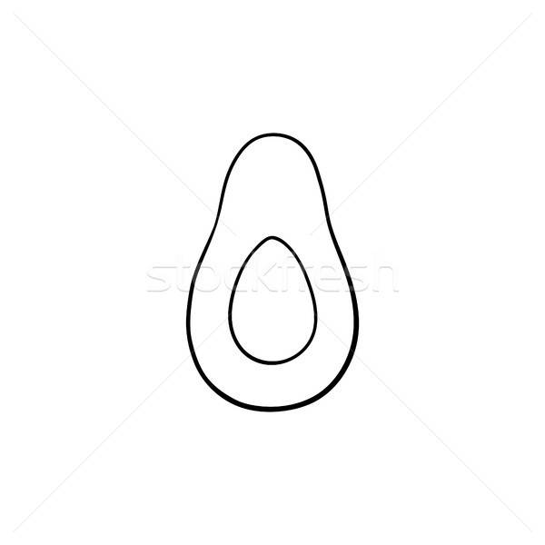 600x600 Avocado Hand Drawn Sketch Icon Vector Illustration Andrei