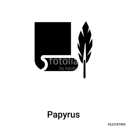 500x500 Papyrus Icon Vector Isolated On White Background, Logo Concept