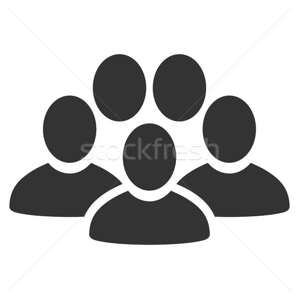 600x600 People Crowd Flat Icon Vector Illustration Victor Ivlichev