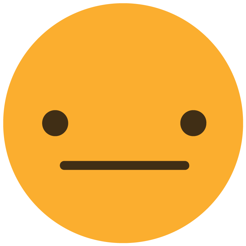 800x800 Unmoved Reaction Emoji Icon Vector Graphic Emoticon Free Vector