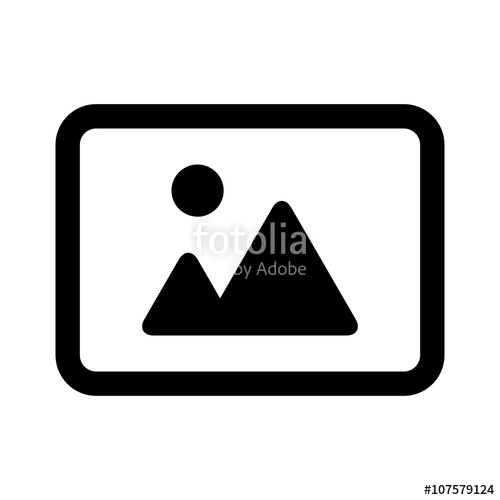 500x500 Landscape Photo Image Or Picture Placeholder Flat Icon Stock