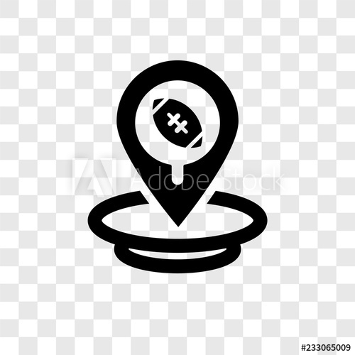 500x500 American Football Placeholder Vector Icon Isolated On Transparent