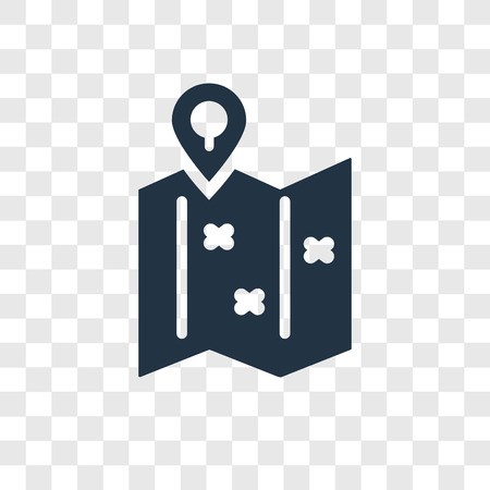 450x450 Folded Map With Placeholder Vector Icon Isolated On Transparent