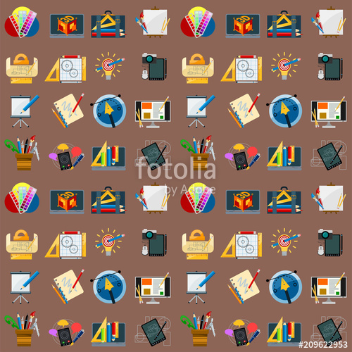 500x500 Creativity Seamless Pattern Background Imagination Vector