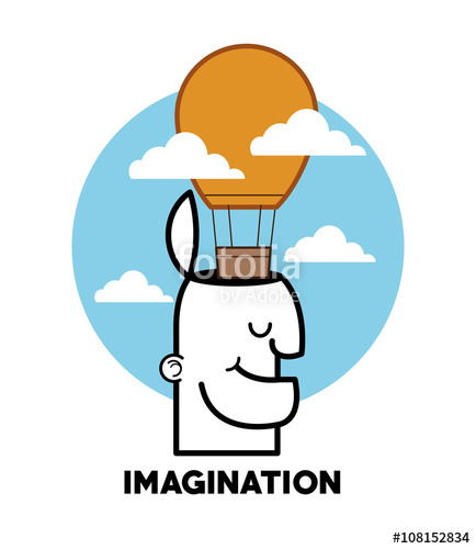 434x500 Graphic Design Of Imagination Vector Illustration Stock Image