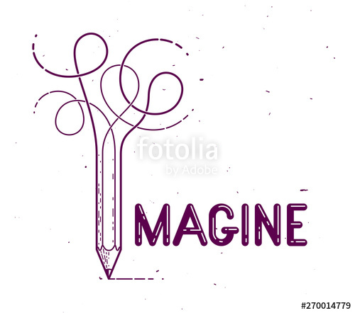 500x442 Imagination Word With Pencil Instead Of Letter I, Imagine
